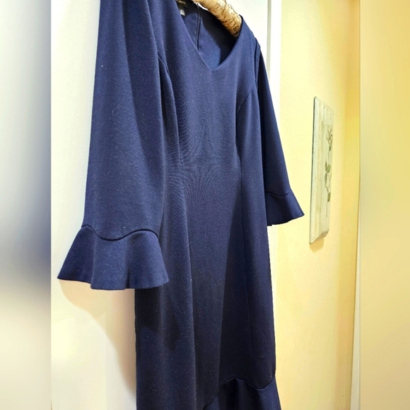 Talbots Refined Ponte Flounce Dress size 6 - Picture 2 of 6